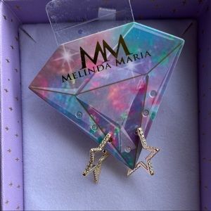 1” Caroline Pave star huggies